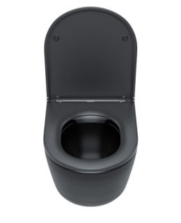 Подвесной унитаз IDDIS Blanco BLAR3BMi25 безободковый чёрный матовый